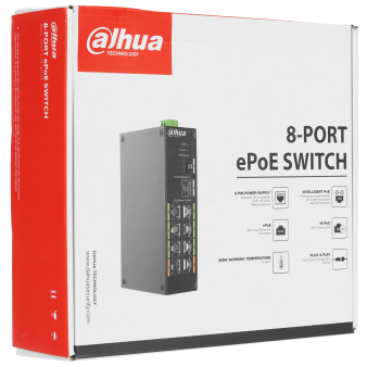 DH-LR2110-8ET-120 Dahua ePoE коммутатор 8-портовый неуправляемый