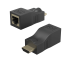 HDMI удлинитель по витой паре GSMIN Адаптер RJ-45 CAT-5e/6 до 30м (черный)