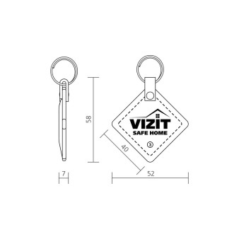 VIZIT-RF2.2 Радиочастотный ключ (идентификатор) домофона (черный)